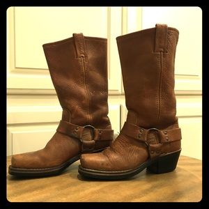 Frye mid-calf harness boots